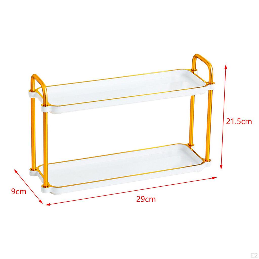 Countertop Organizer Rack Bathroom Decorative 2 Layer Storage Shelf Perfume