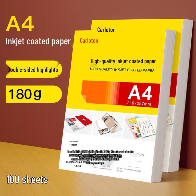 Hârtie Foto Acoperită cu Luciu Ridicat - A4/A3, Față-Verso/O Parte, 200g pentru Imprimări Color