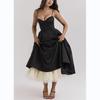 Women's Sweetheart Spaghetti Strap High Waist Midi Dress Elegant A Line Party Prom Dress