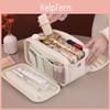 Modern Multicompartment Makeup Bag With Large Capacity For Travel And Home Organization