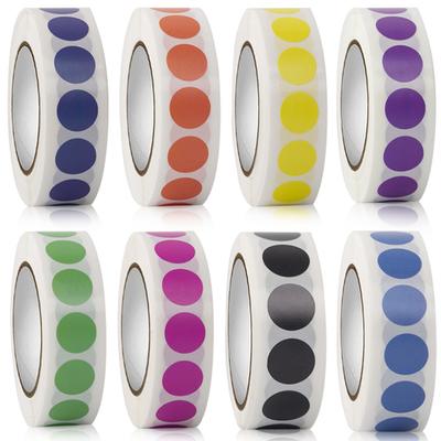 1000PCS/roll Colorful Dot Label Sticker Classification Mark Coated Paper Sticker Rolls Kawaii Stationery Supplies