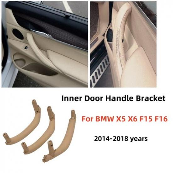 3PCS Inner Door Panel Handle Pull Trim Cover For BMW X5 F15 X6 F16 F85 2014-2018