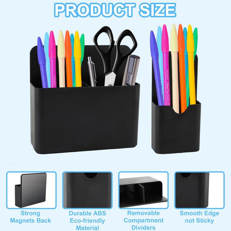 Magnetic Pen Holder Erase Marker Storage Box Pencil Organizer Cup Locker Organizer for Home Office Fridge Refrigerator