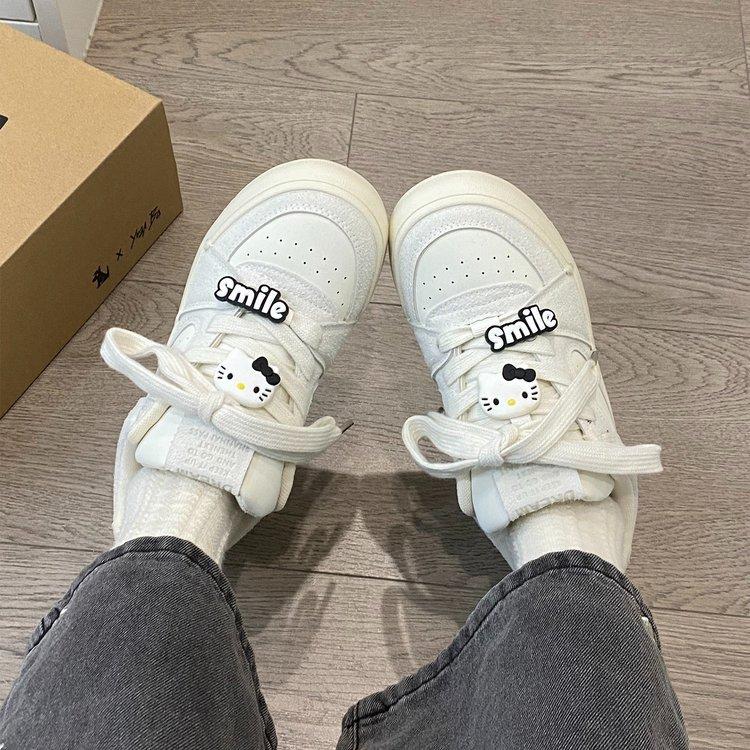 Ins Wind Burst Change Guochao Niche Original Bread Shoes Women's 2025 New Spring Platform White Shoes