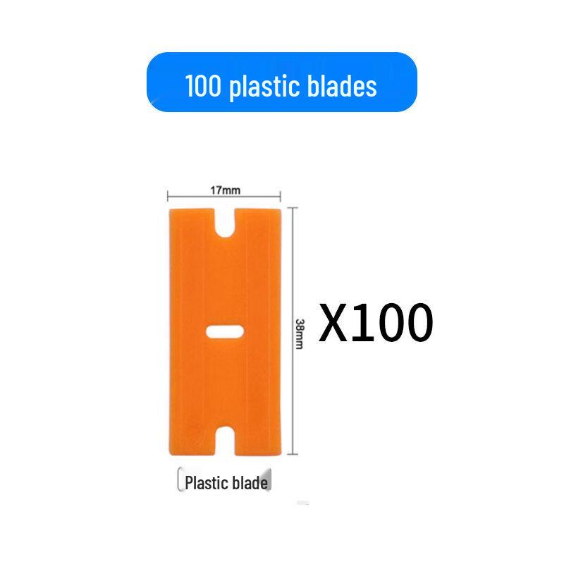 Multi-Purpose Glue Removal Scraper with 100 Plastic Blades