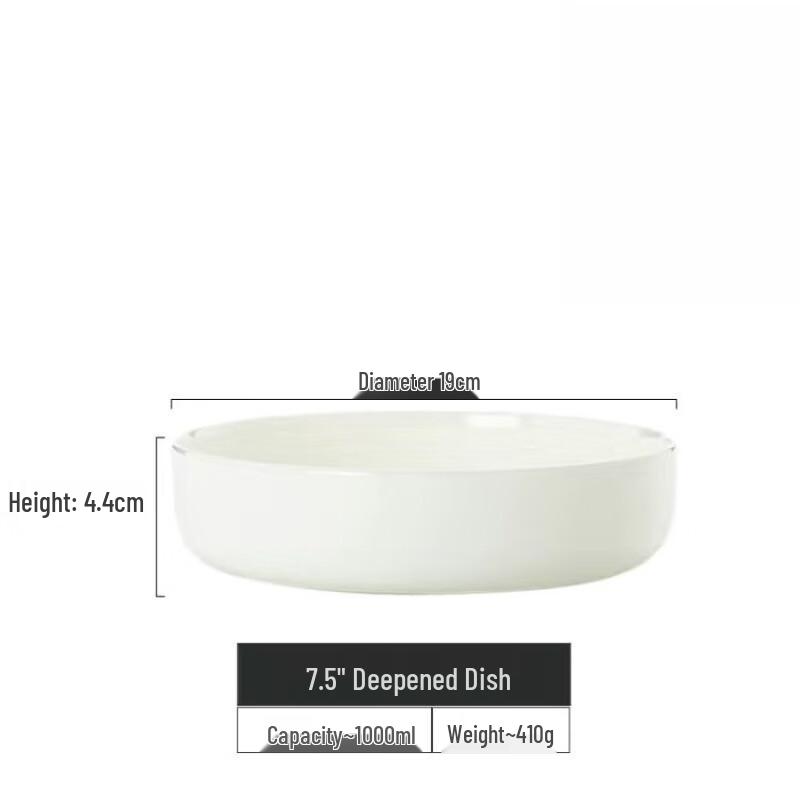 Deep Ceramic Serving Plate Set