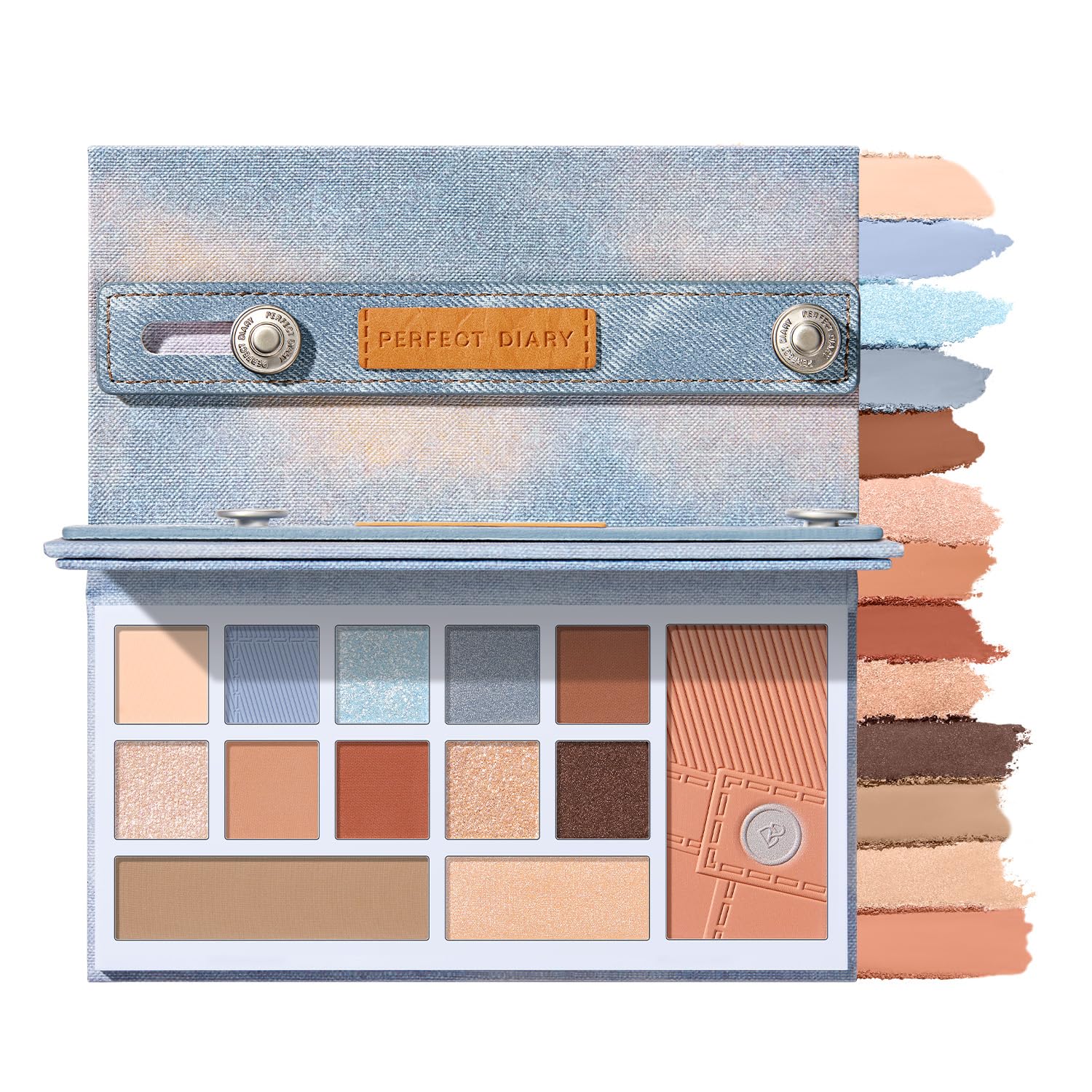 

PERFECT DIARY Denim Style Designer Eyes Cheek Palette Warm & (01 Оранжевый)