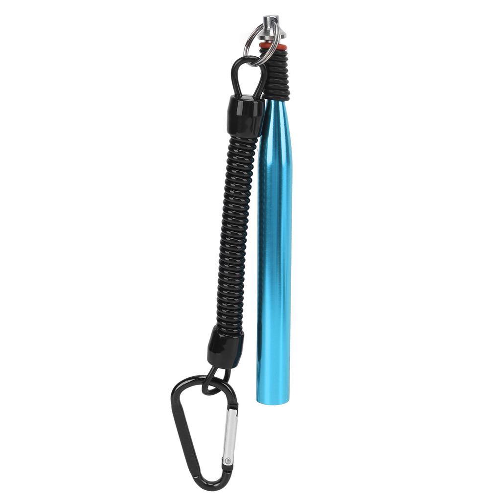 Aluminium Alloy Soft Baits Fishing Accessories Wacky Worm Rig Tool with 100 O RingsBlue