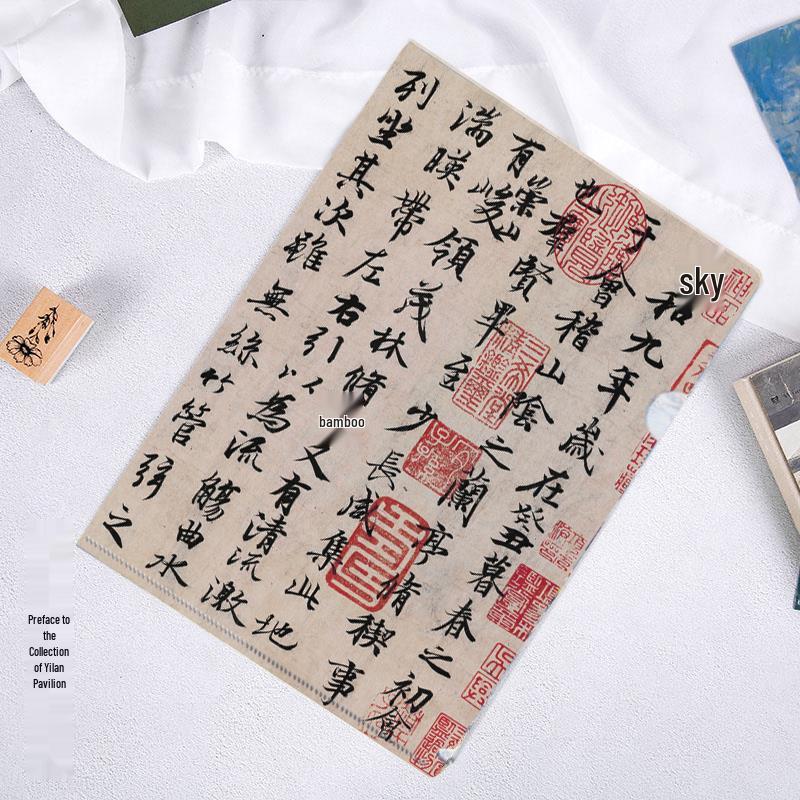 World-Famous Paintings L-Shaped A4 Folder - Monet & Van Gogh Art Design for Students and Office