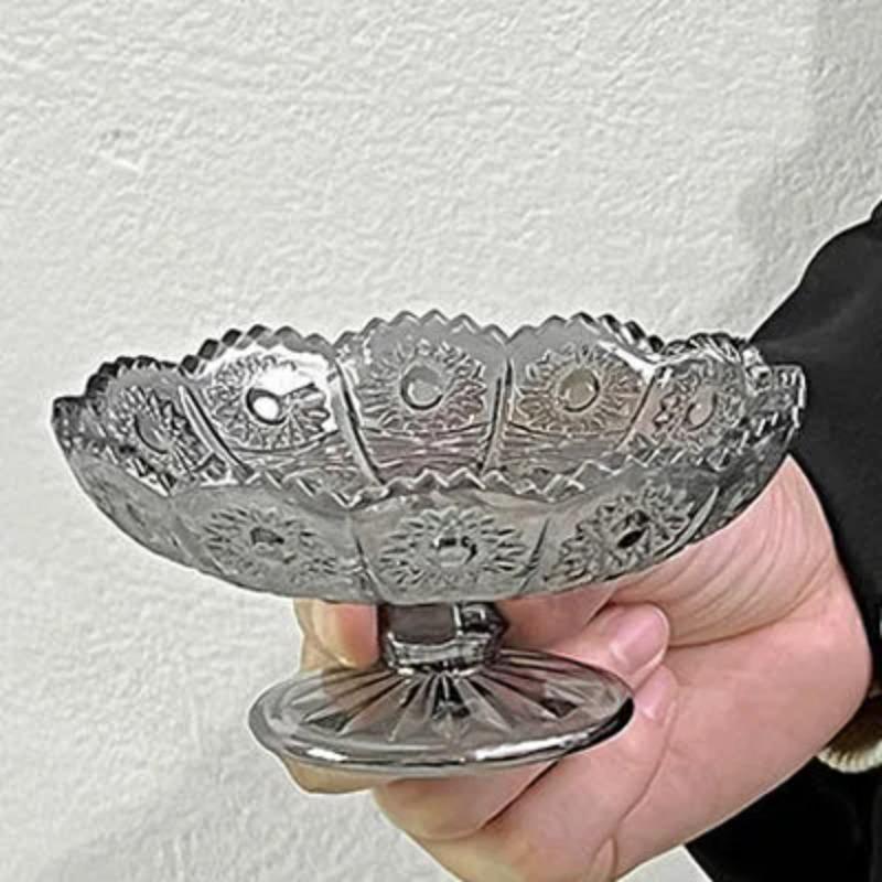 Europeisk Lett Luksus Krystallglass Kakestativ Fruktfat Snacksbrett Dessert Holder for Bryllup Høyfotet Cupcake Utstilling