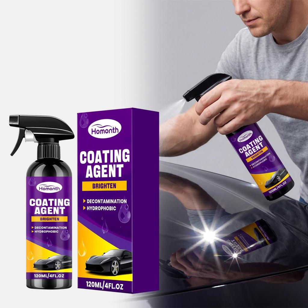 HOMONTH Car Coating Agent - Daily Cleaner & Hydrophobic Protectant for Enhanced Gloss on Car Paint.