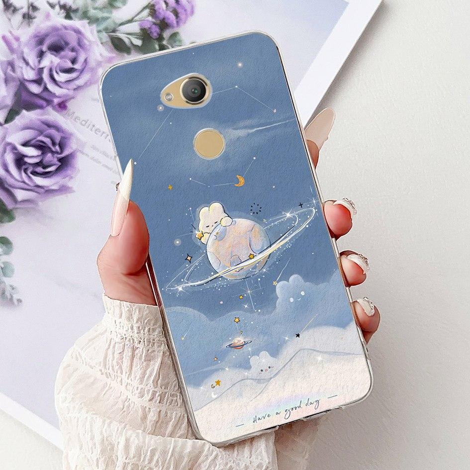 For Sony Xperia XA2 Case H3113 H3123 H3313 Cover Fashion Art Flower Painted Soft TPU Bumper on Sony Xperia XA2 Ultra H3213 Shell