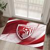 Bournemouth Football Design Crystal Velvet Carpet Cozy Non?Slip Printed Rug For Bedroom Living Room Entrance