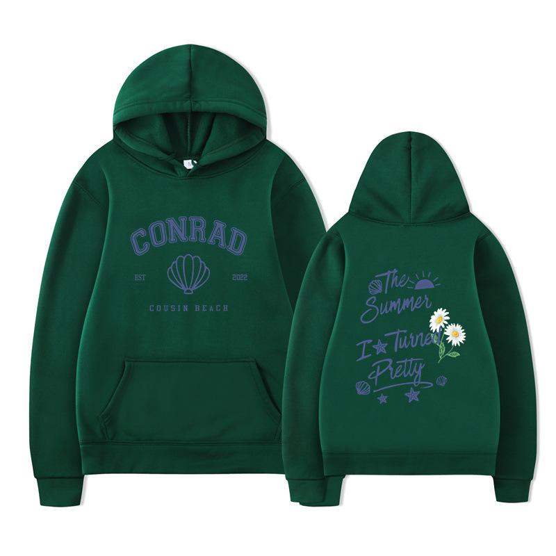 The Summer I Turned Pretty Conrad Cousin Beach Hoodie Men Women Fleece Warm Autumn Winter Hooded Sweatshirt Casual Beach Pullover