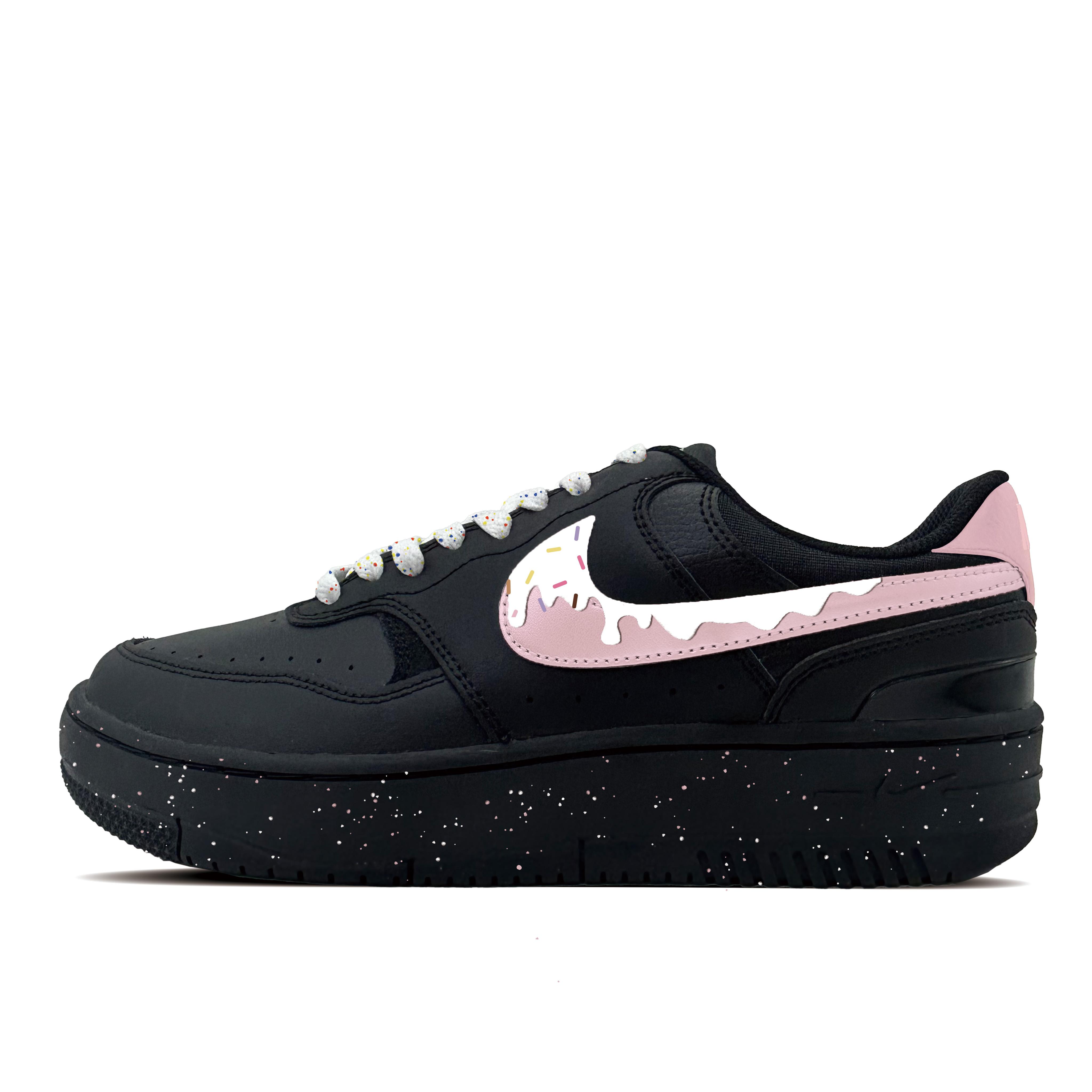 

Nike Gamma Force Candy Spot Synthetic Leather Abrasion Resistant Low top Skateboard Shoes Women s Black HQ1674-001(team-1081) 36
