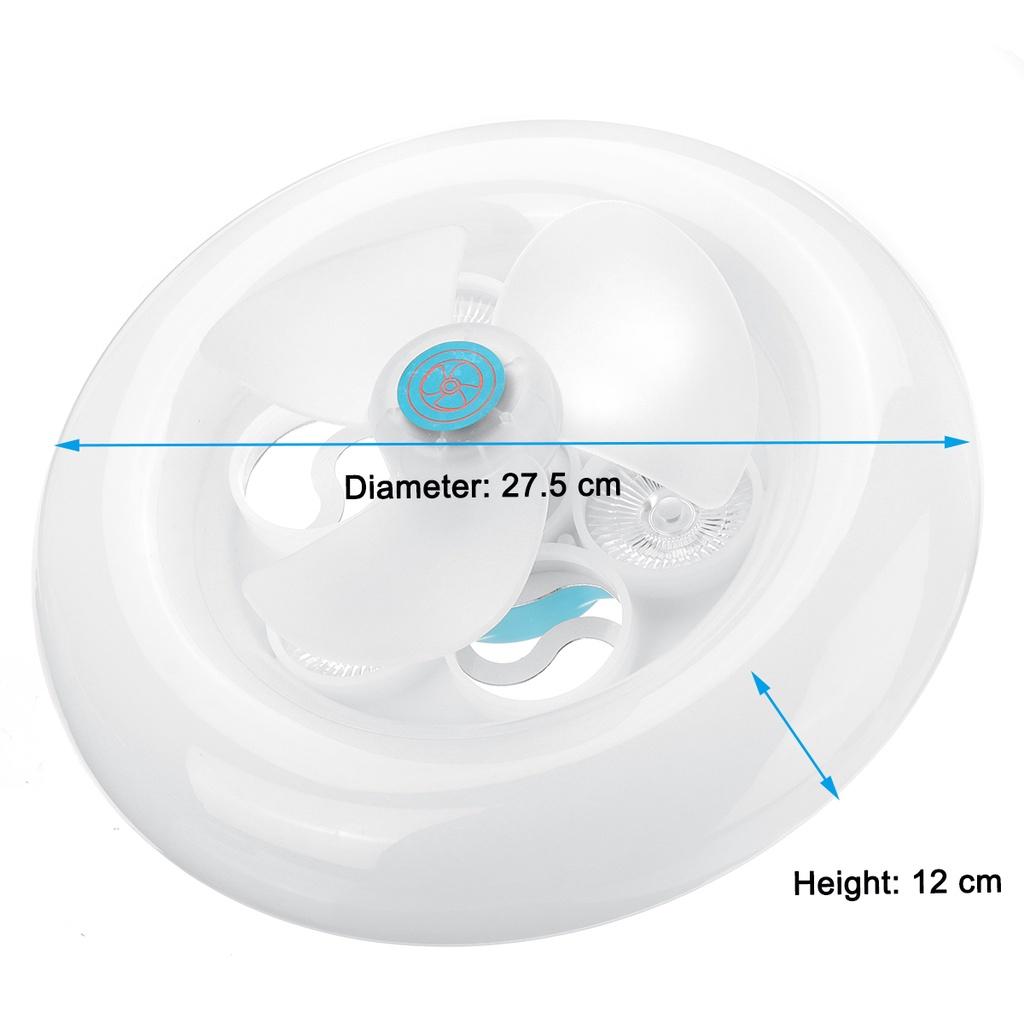 220V 60W 3 gears LED Modern E27 Ceiling Lamp Adjustment Living Room Lamp Round Fan Light Ceiling Fan Lamp
