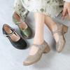 Fashion GKTINOO Round Toe Pumps Comfortable Shoes 2025 New Spring Autumn High Heel Shoes Platform Women Genuine Leather Shoes Large Size