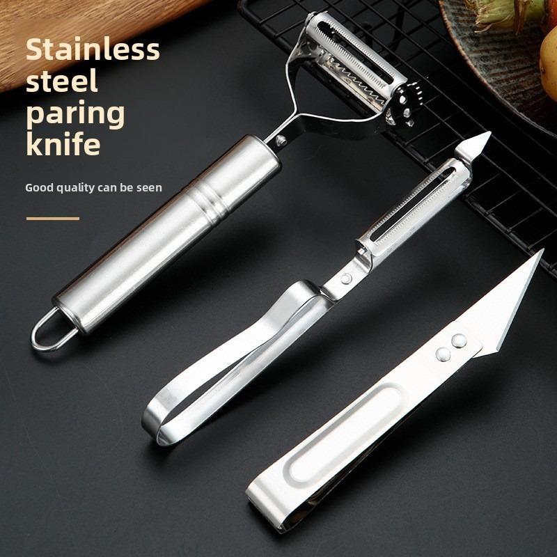 Peeling Knife - Steel-free Multi-functional Three-piece Set for Potato Peeling - Potato Peeling Tool with Versatile Scraping Function