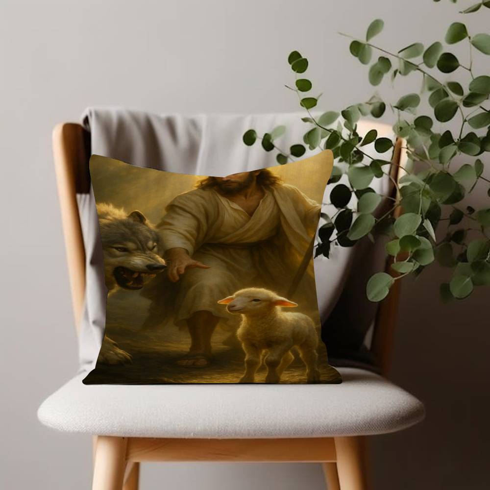 Holy Religious Belief God Jesus and Holy Spirit Pillow Anime Pillow Sofa Bed Head Pillow Cover Cushion Cover Fashion