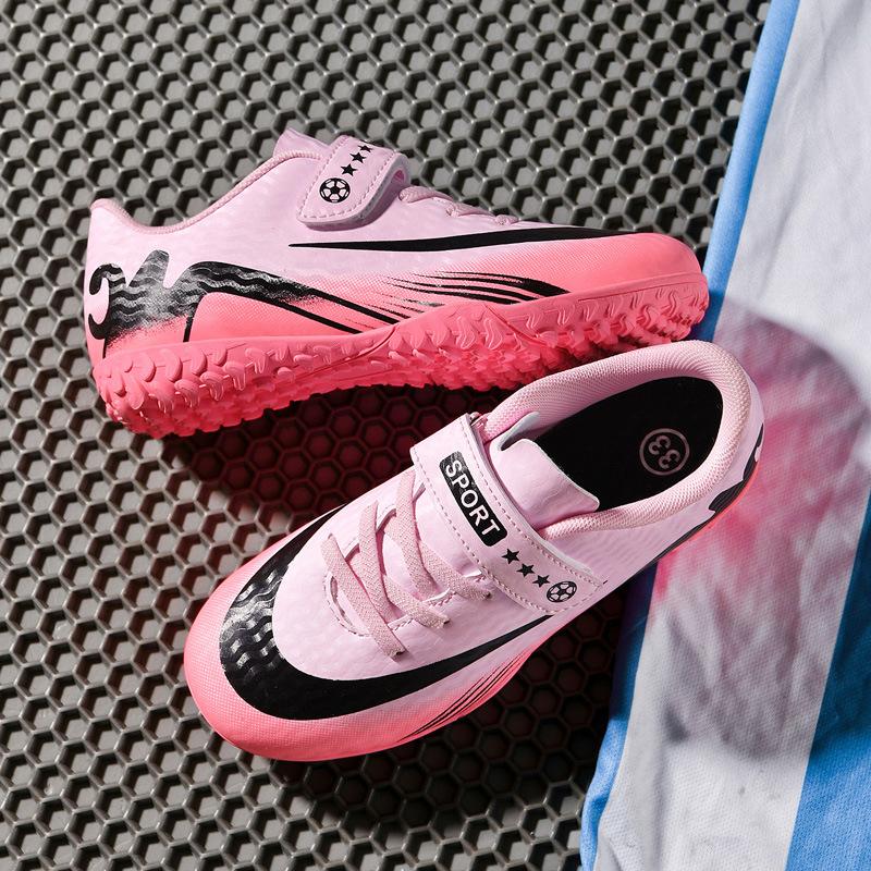 Amazon's new low-top Velcro football shoes boys training medium children and girls broken nail competition shoes