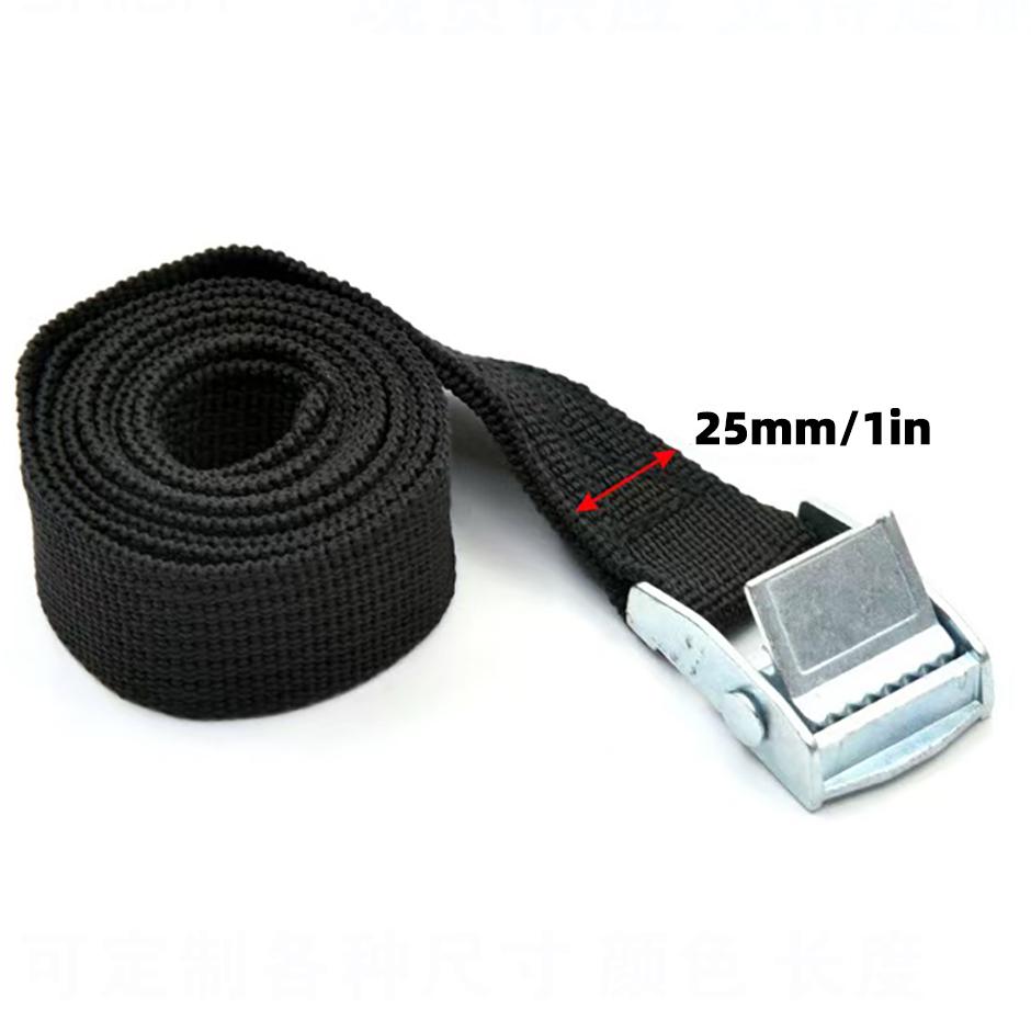 2M Buckle Tie-Down Belt Cargo Straps for Car Motorcycle Bike With Metal Buckle Tow Rope Strong Ratchet Belt for Luggage Bag