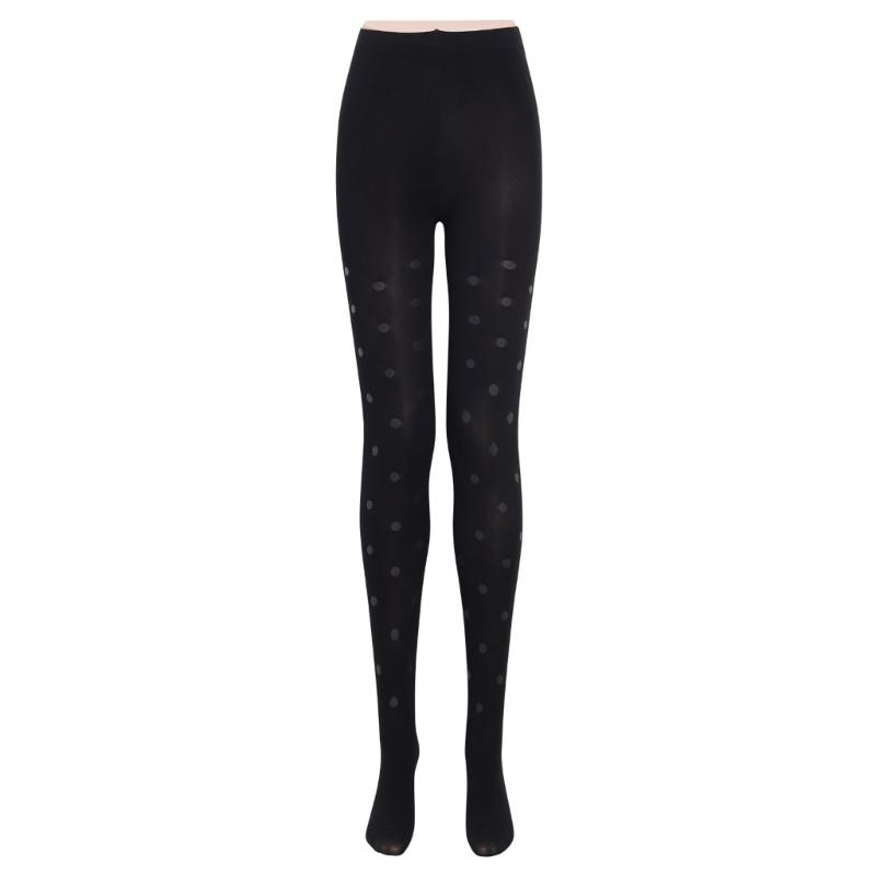 Vintage Dot Patterned Opaque Stockings Pantyhose for Women Japanese JK Girl Sexy Silky Footed Tights Thin Hosiery