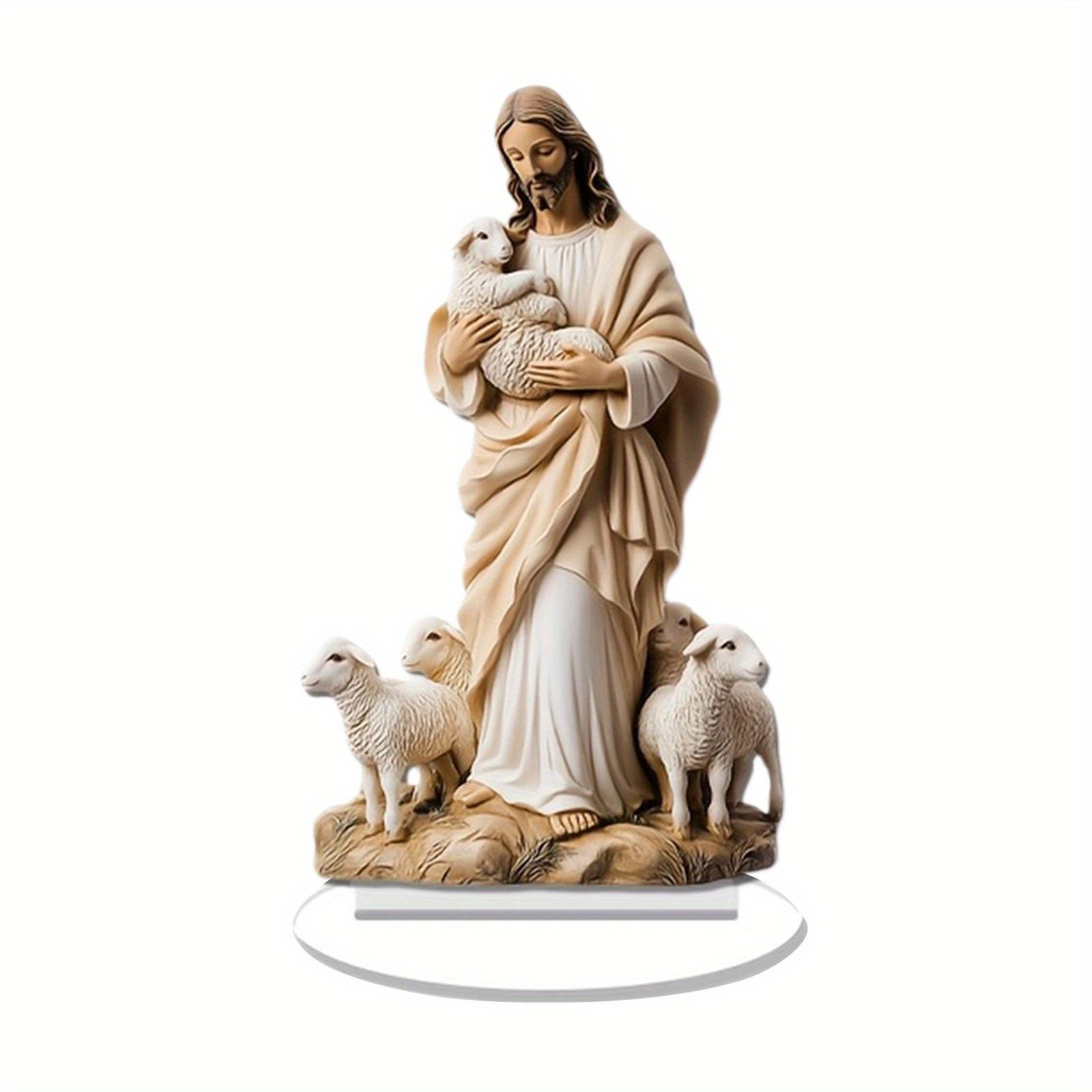 

2D Flat Acrylic Jesus Statue Decoration, Indoor and Outdoor Decoration - No Batteries/electricity Required, Free Daily Decoration, Sto 18*10cm