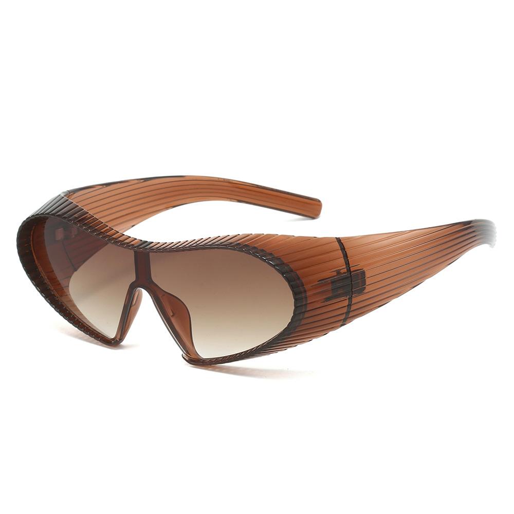 12127 Trendy Oversized Vintage Punk Sunglasses Women Y2K Circular Surround Glasses Retro Sunglasses Designer UV400 Glasses
