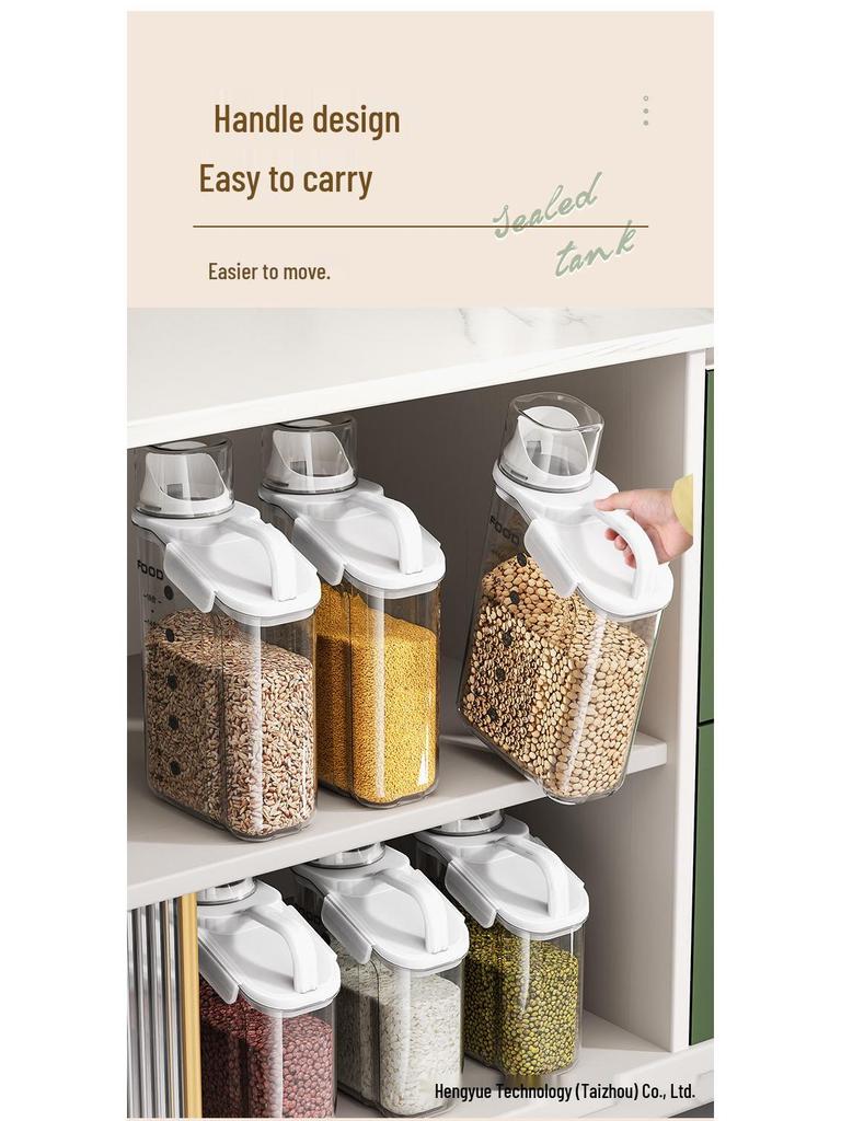 Airtight Cereal and Grain Storage Canister with Lid