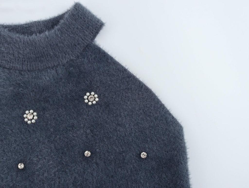 Women's Beaded Halter Neck Sleeveless Dress - 2024 Autumn/Winter Fashion Style