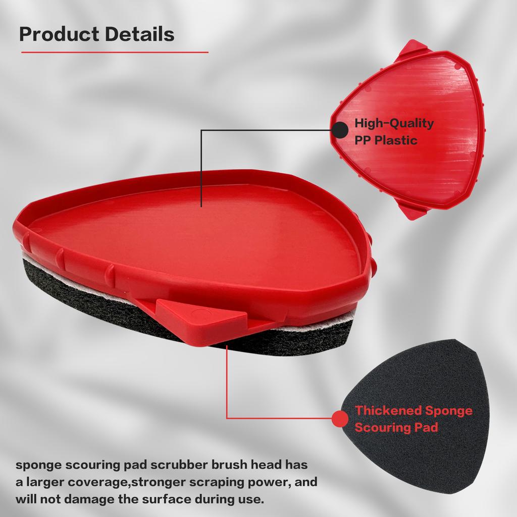 HOME TIMES 1/2 Pcs Scrub Brush Attachment Head Compatible with O Cedar Spin Mop 1 Tank System,2 Pack Tub Tile Scrubber Brush Rep