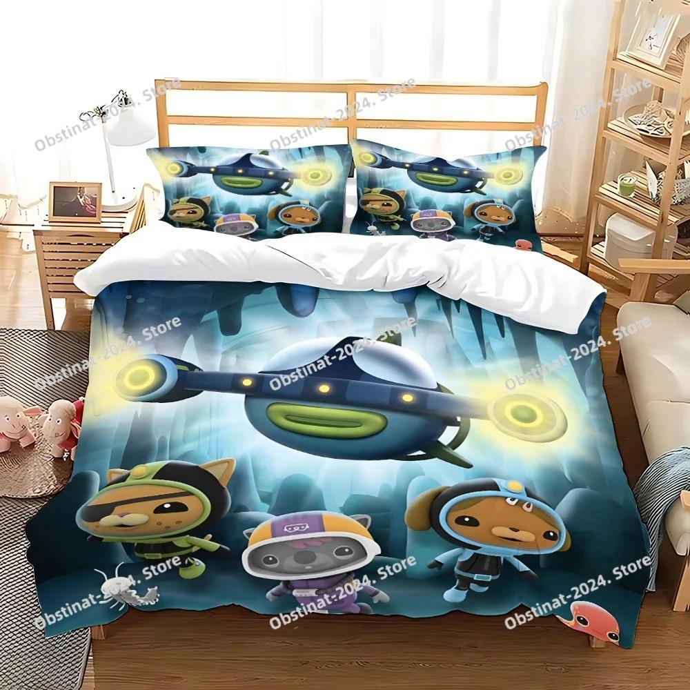 Duvet The Octonauts Cartoon Pillowcase Bedding Set Adult Boy Girl Bedroom Decoration Children Gift Single Double Large Size
