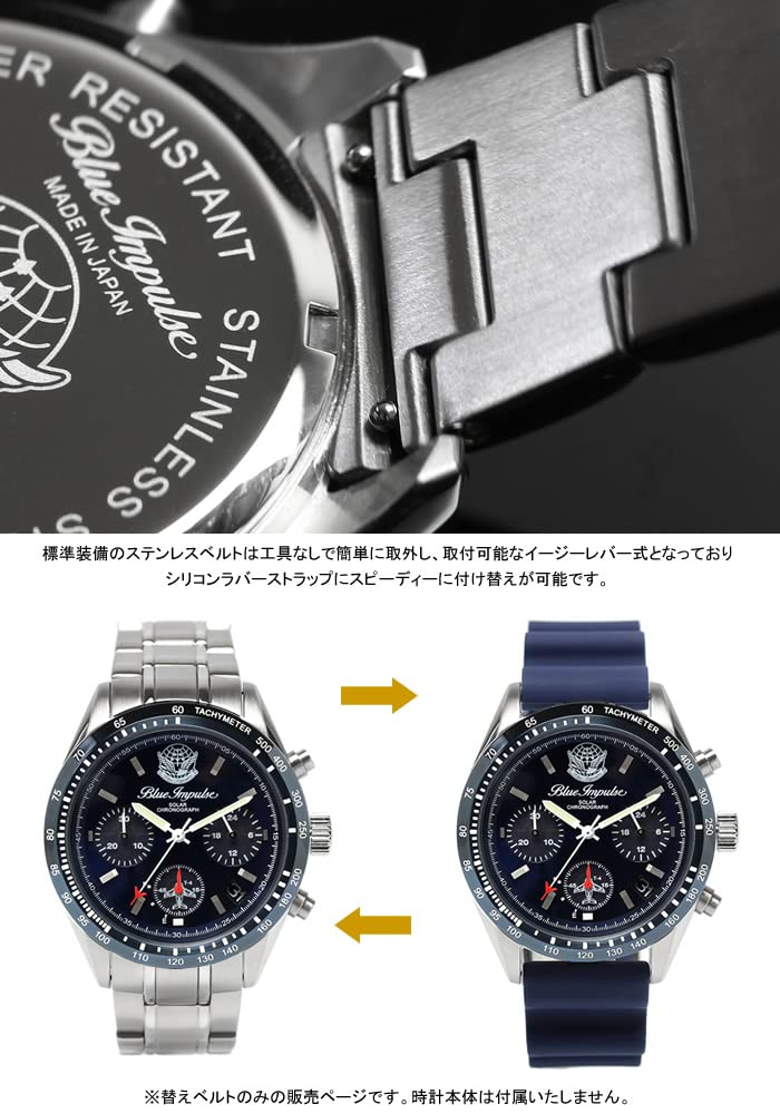 Blue Impulse Watch Replacement Strap Silicone Rubber Strap Replacement Navy Blue Width 20mm