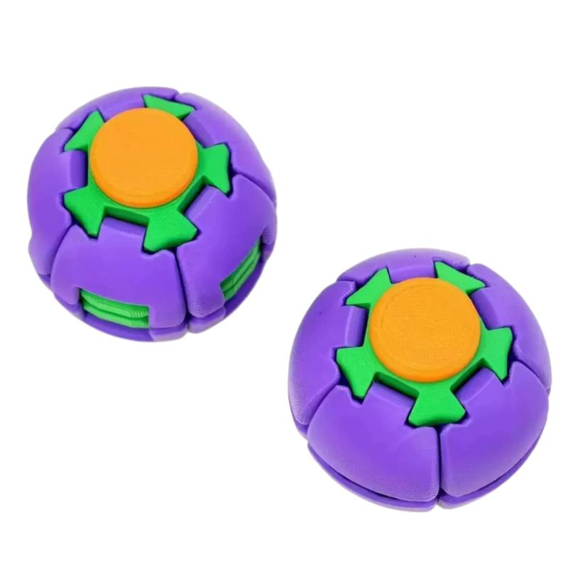 Double-Head Press And Twist Stress Relief Ball 3D Printed Toy, Stress Relief Gadget, Fidget Spinner, Portable Anxiety Healer
