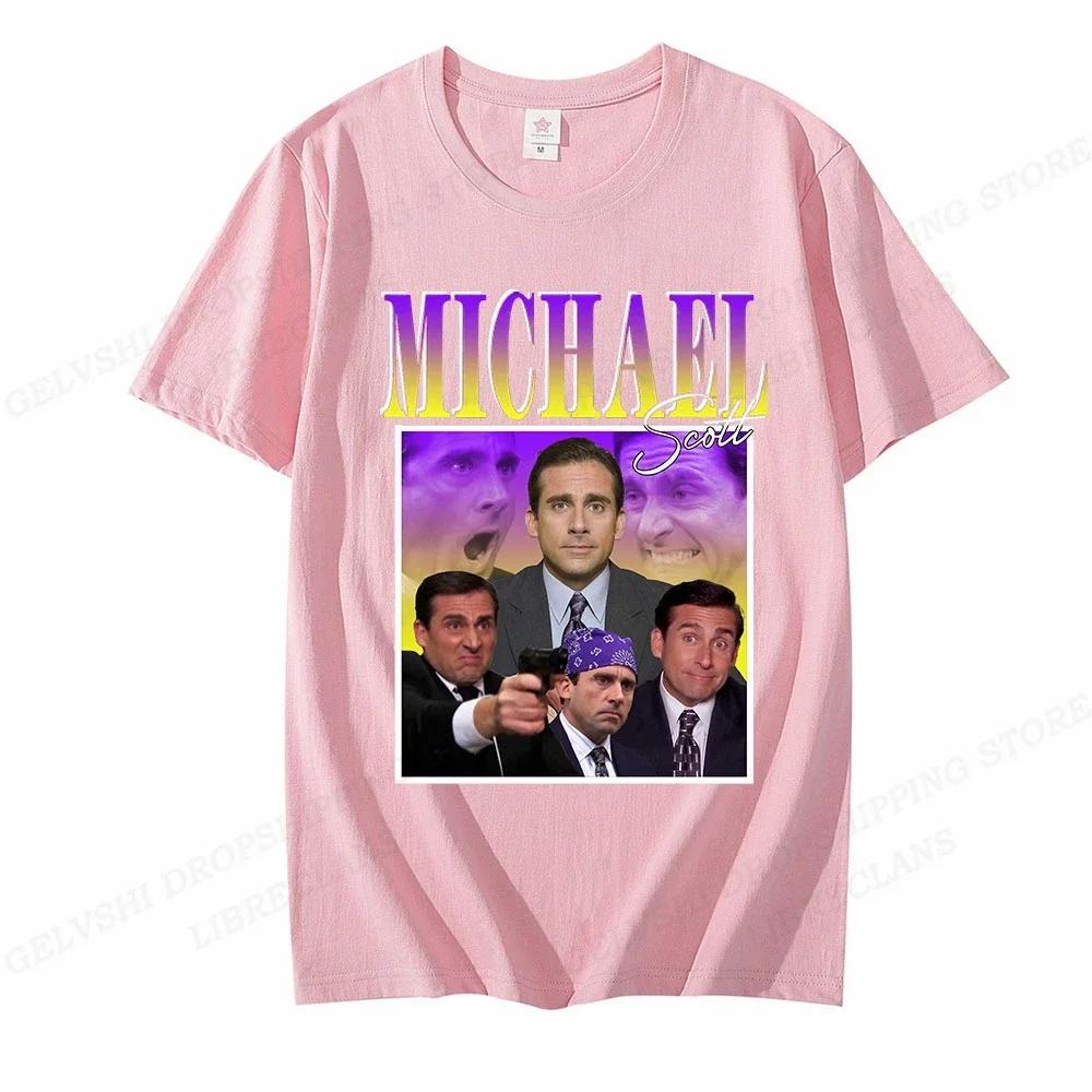 Michael Scott Homage The Office T Shirt Men Fashion T-shirts shirt Hip Hop Tops Tees Women Tshirt Y2k Clothes Boy Tees