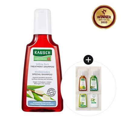 Willow Bark Treatment Shampoo 200ml Special (+4 Types of Kit Provided) (thin and Weak Hair)