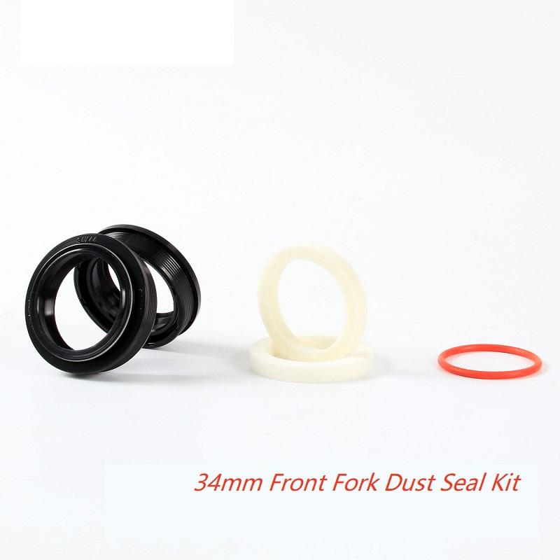Bicycle Front Fork Dust Seal 32mm 34 35 36mm Dust Seal&Foam Ring for Fox/Rockshox/Magura/X-fusion/Manitou Fork Repair Kits Parts 34MM kit