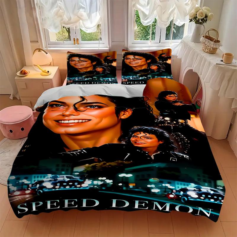 Michael Jackson'S Demon Print 3Pcs Bedding Setduvet Cover With 2 Bedropillowcase Home Birthday Gift