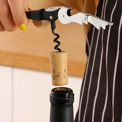 3PCS Portable Screw Corkscrew Stainless Steel Professional Red Wine Opener Multifunction Wine Beer Bottle Opener Kitchen Tools