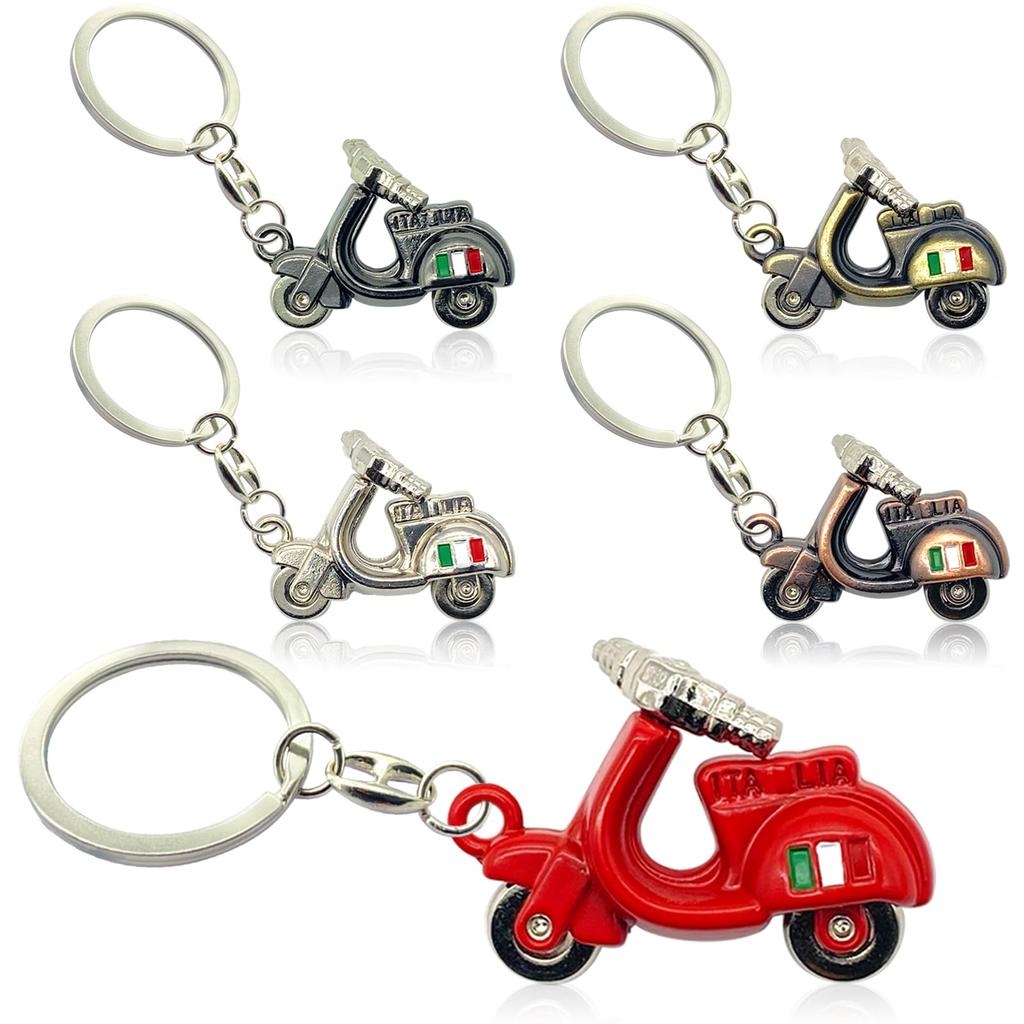 HAILIWEI Vespa Accessories for Vespa Scooter Fun Italian Vespa Keychain for Vespa Scooter Key, Red