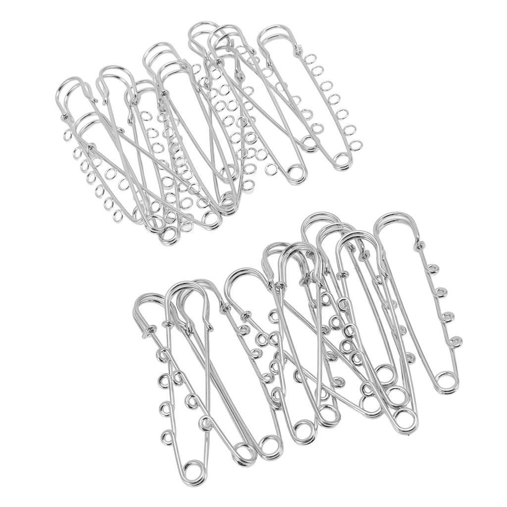20pcs Large Safety Pins Heavy Duty 7 4 Loops Assorted Alloy Brooch Pins DIY Accessories Clothing Safety Pins for for