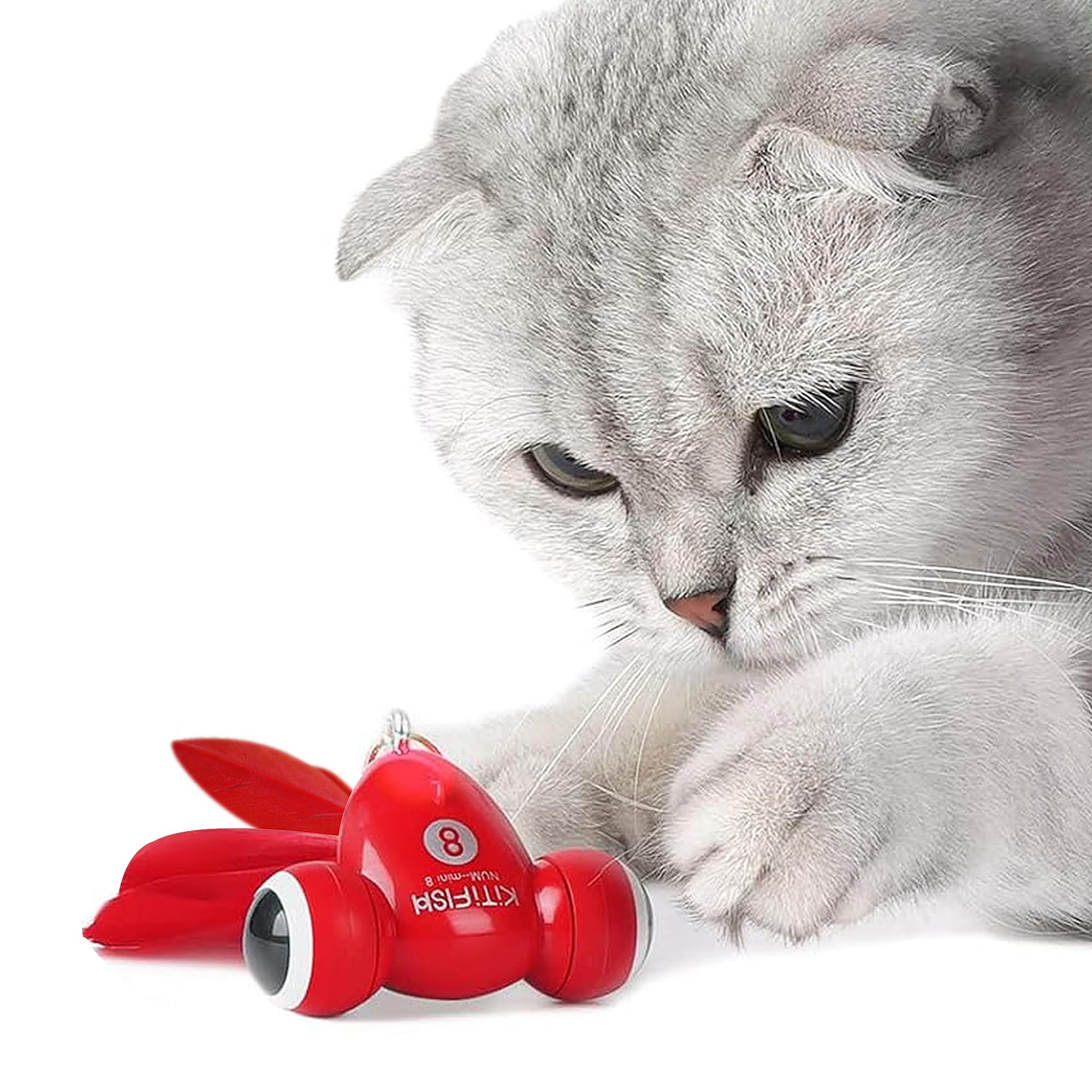 

Gworld [Specialty Goldfish, Supervised by a Veterinarian] Automatic Cat Toy - Interactive Cat Teaser & Slap Fish, USB Charging, Interchangeable