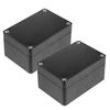 2Pcs Plastic Waterproof Junction Box for Electronics Projects Power Supply Amplifier Student Labs Dustproof Outdoor Electric