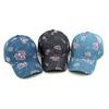 Women Jacquard Flower Cap Outdoor Sun Hat Denim Baseball Cap