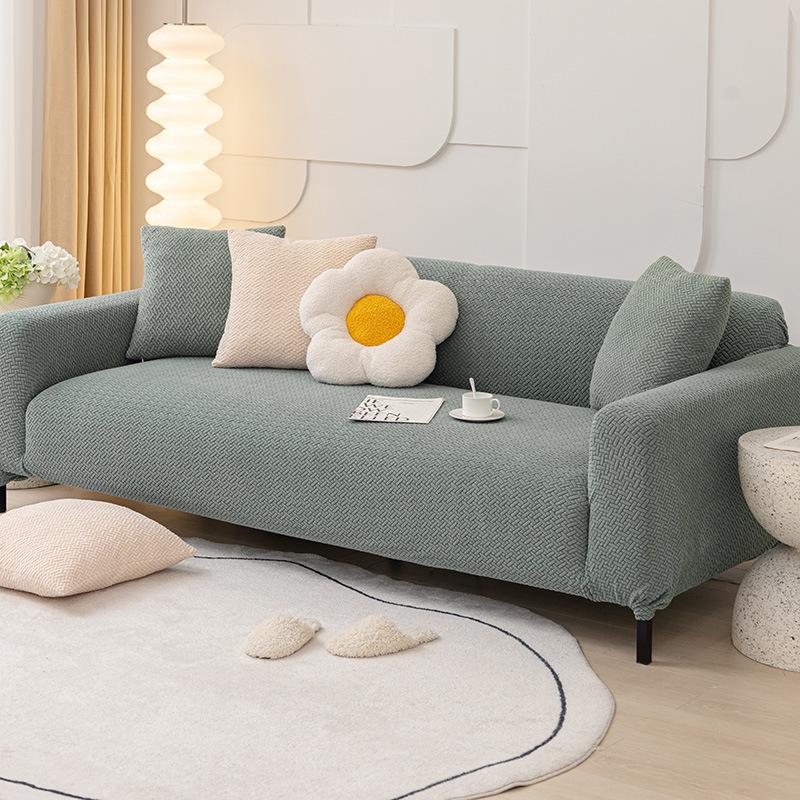Fleece integrated sofa cover all-inclusive anti-cat scratch elastic four-season universal cover 90x140cm