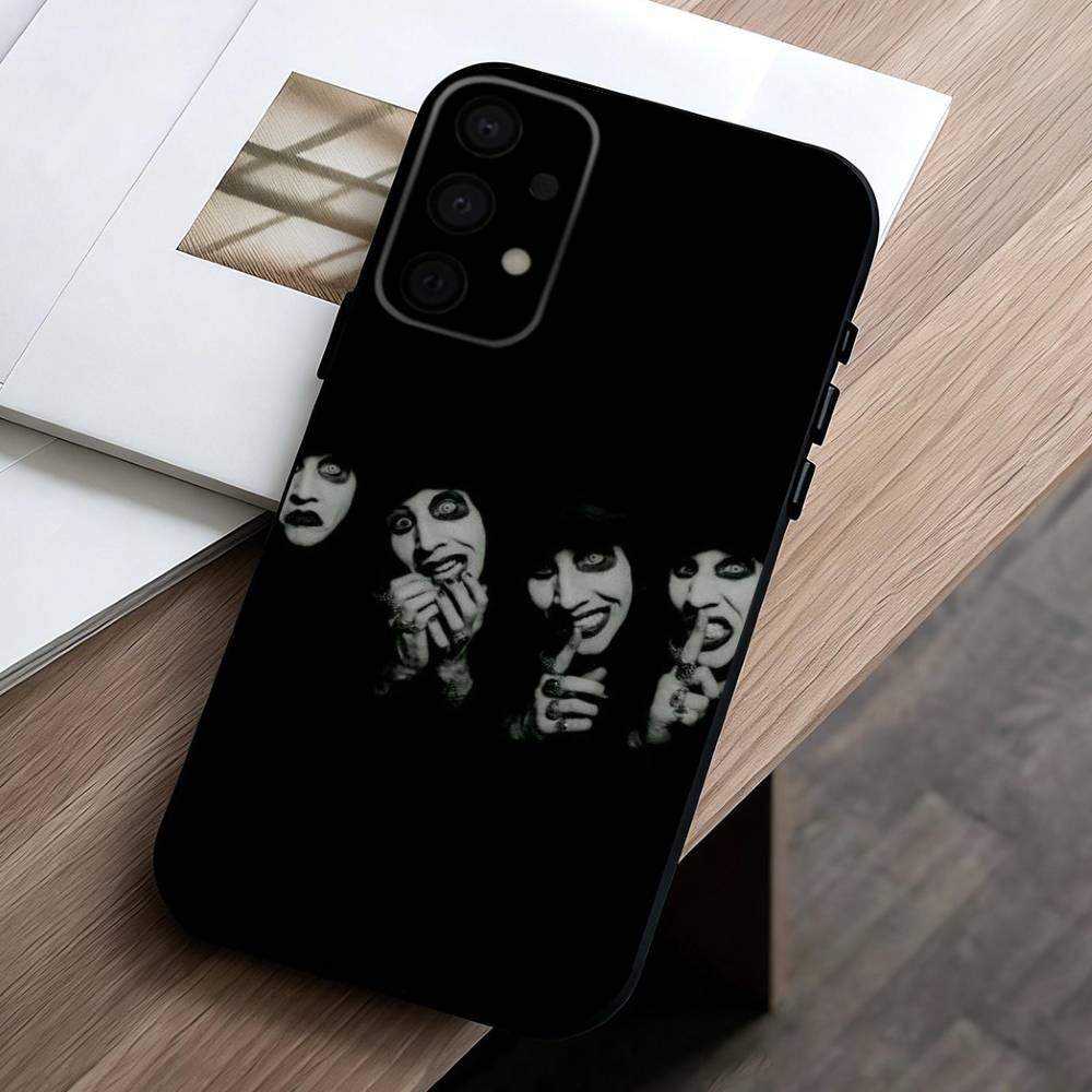 Singer M-Marilyn Manson Phone Case For Samsung Galaxy A73,A72,A71,A70,A53,A52,A51,Soft Silicone Black Cover