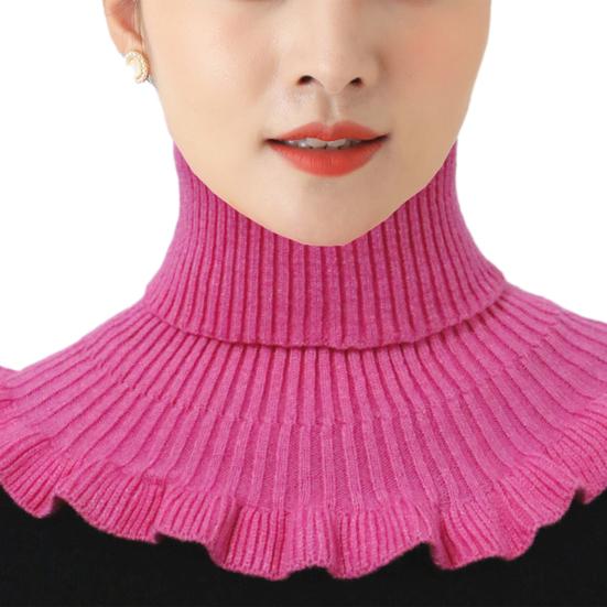 Scarf High-necked Skin-friendly Elastic Fiber Comfortable Women Neckwear for Winter