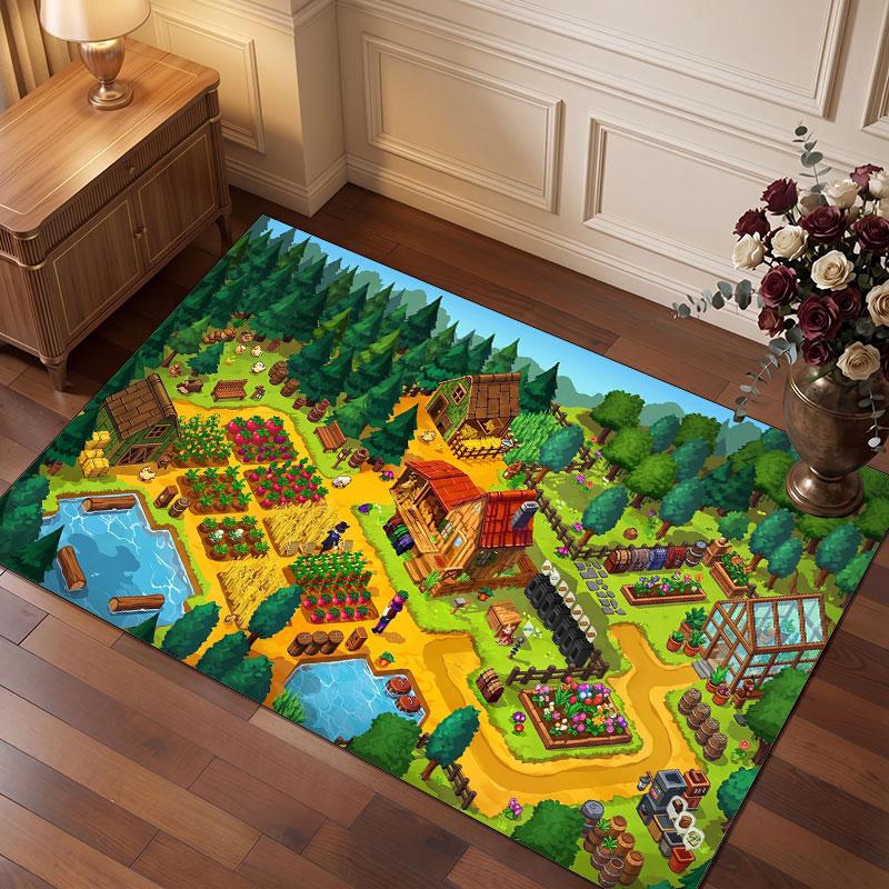 Stardew Valley Rug Soft Thick Non Slip Floor Carpet for Bedroom Living Room Home Decor