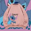 Stitch Crew Neck Sweater Men's and Women's Trendy Brand Autumn Animation Cute Couple Loose Shoulder Clothes