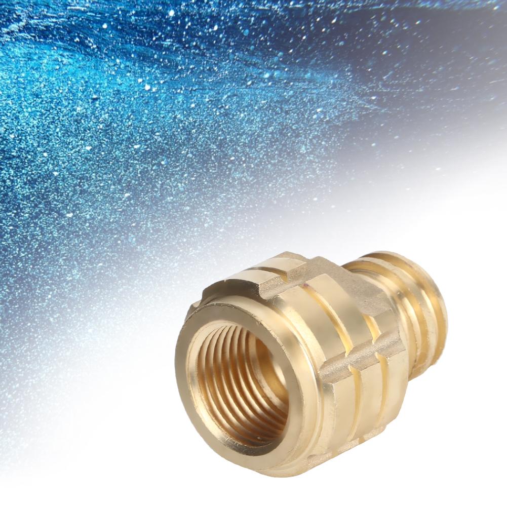 CO2 Cylinder Refill Adapter Female Thread G1/2 To Male Thread TR21-4 for SodaStream Soda Club(Gold )